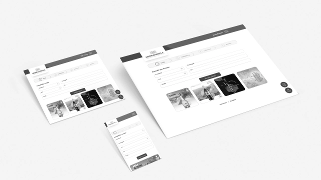 Mockup Außendienst Webshop schwarz-weiß